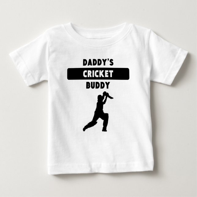 Daddy's Cricket Buddy Baby T-Shirt (Front)