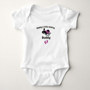 Daddy's/Dad's Little Riding Buddy,Baby Snowmobile Baby Bodysuit