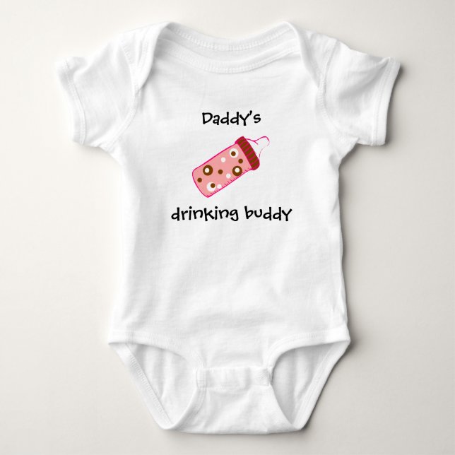 "Daddy's Drinking Buddy" Play Suit Baby Bodysuit (Front)