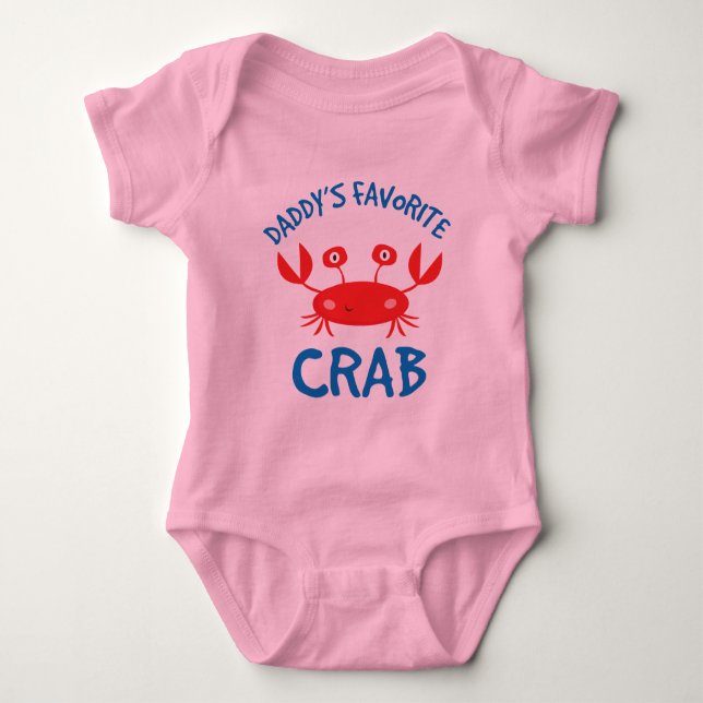Daddys Favourite Crab (Child) Baby Bodysuit (Front)