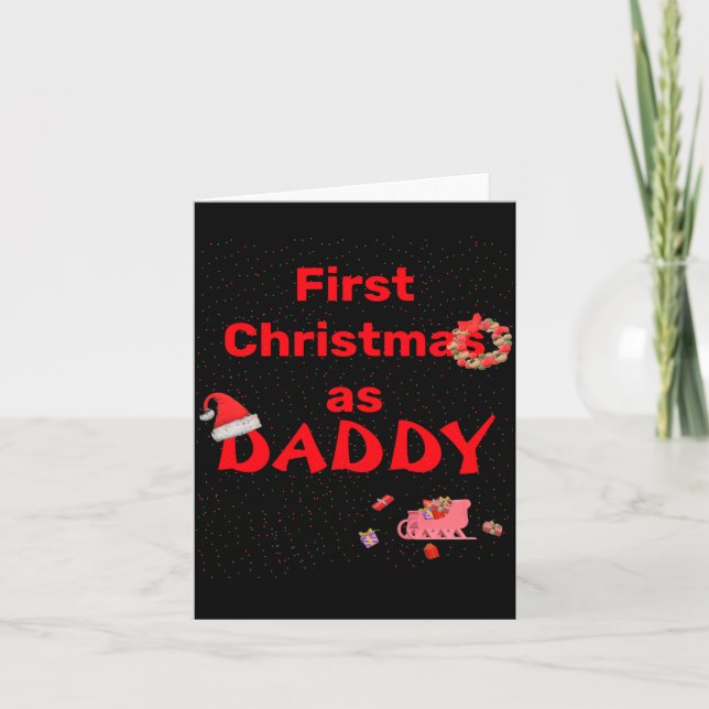 Daddys First Christmas Swea  Card (Front)