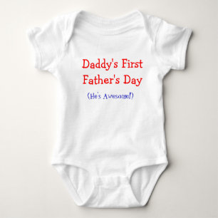 Daddy's First Father's Day Baby Onsie Bodysuit
