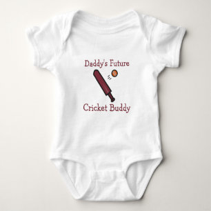 Daddy's Future Cricket Buddy   Custom Cricket Baby Bodysuit