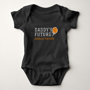 Daddy's Future Doubles Partner Funny Quote Kids Baby Bodysuit