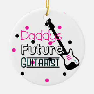 Daddys Future Guitarist Ceramic Tree Decoration