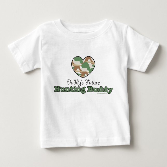 Daddy's Future Hunting Buddy Baby Long Sleeve Tee (Front)