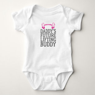 Daddy's Future Lifting Buddy - Gym Dad Gift  Baby Bodysuit