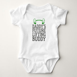 Daddy's Future Lifting Buddy - Gym Dad Gift  Baby Bodysuit