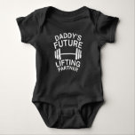 Daddy's Future Lifting Partner Dad Future Workout  Baby Bodysuit<br><div class="desc">This Daddy's Future Lifting Partner makes an adorably awesome gift for anyone who has a baby, knows someone with a baby, or is expecting a new baby. You can gift it to an expecting mother at a baby shower, pregnancy announcement, baby registry, holidays, gender reveal and Mother’s Day. Little nieces,...</div>