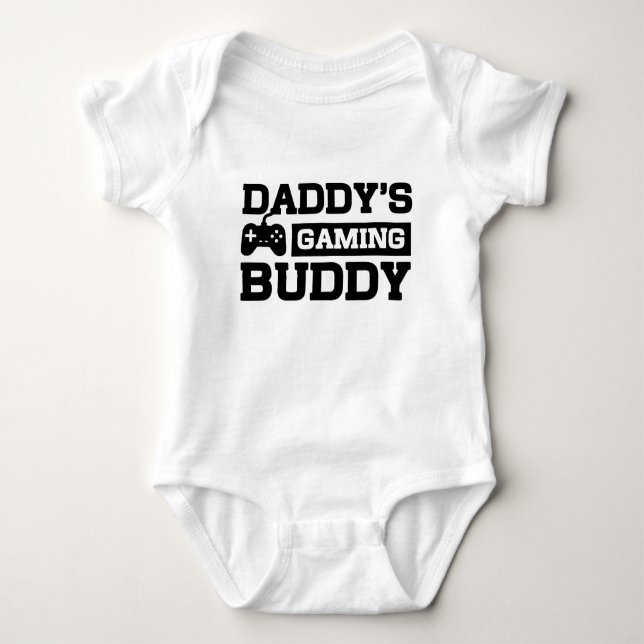 Daddy's Gaming Buddy Baby Bodysuit (Front)