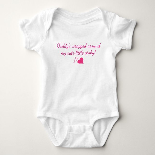 Daddy's Girl 3-snap Quick Change Outfit Cutsie Baby Bodysuit (Front)