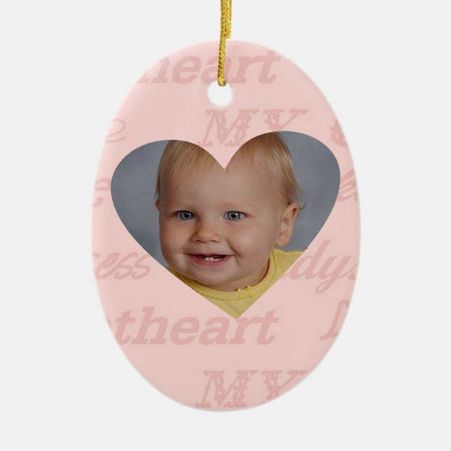 Daddys Girl Babys First Christmas Personalised Ceramic Tree Decoration (Front)