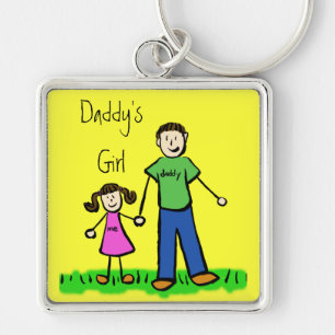 Daddy's Girl Brunette Keychain (Customise)