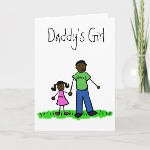 Daddy's Girl Family Character Custom Greeting Card