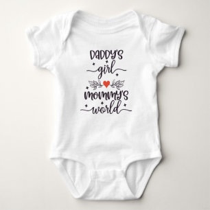 Daddy's Girl Mommy's World Baby Bodysuit