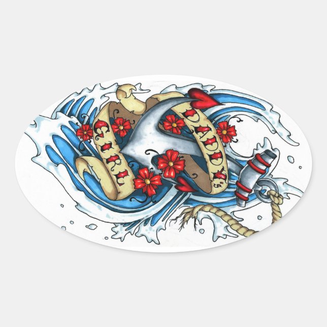 Daddy's girl oval sticker (Front)