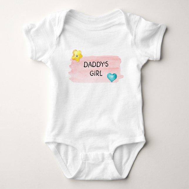 Daddy's Girl Pastel one piece T-Shirt Baby Bodysuit (Front)