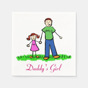 Daddy's Girl Personalised Family Art Napkin