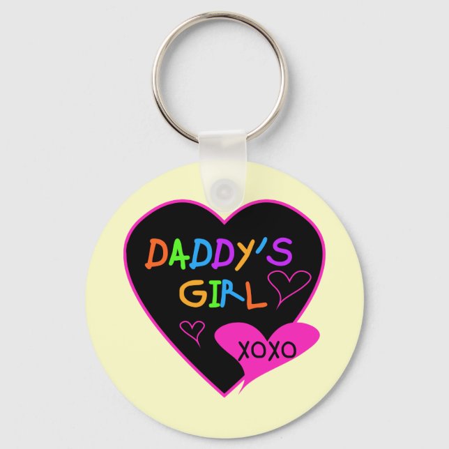 Daddy's Girl T Shirts, Mugs, Pillows, Stationary Key Ring (Front)