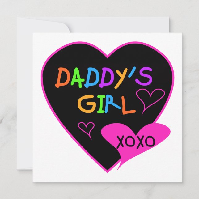 Daddy's Girl T Shirts, Mugs, Pillows, Stationary Note Card (Front)