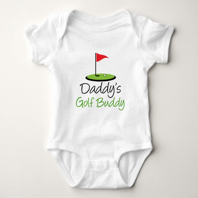 Daddy's Golf Buddy Baby Bodysuit (Front)