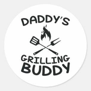 Daddy's Grilling Buddy - Kids Bbq  Classic Round Sticker