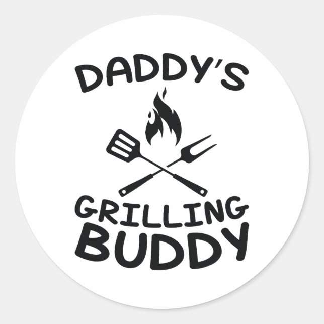 Daddy's Grilling Buddy - Kids Bbq  Classic Round Sticker (Front)