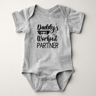 Daddy's Gym Baby Grow Funny Workout Gifts Bodysuit