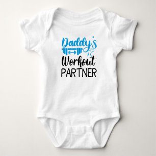 Daddy's Gym Baby Grow Funny Workout Gifts Bodysuit