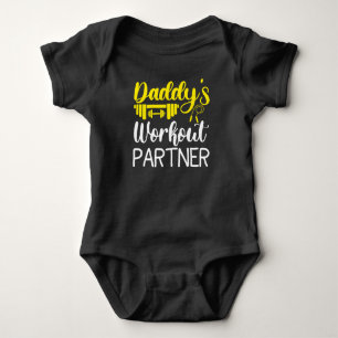 Daddy's Gym Baby Grow Funny Workout Gifts Bodysuit