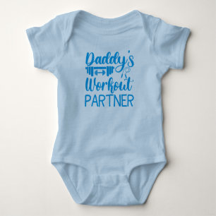 Daddy's Gym Baby Grow Funny Workout Gifts Bodysuit