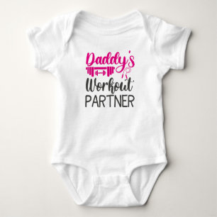Daddy's Gym Baby Grow Funny Workout Gifts Bodysuit