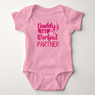 Daddy's Gym Baby Grow Funny Workout Gifts Bodysuit