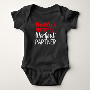 Daddy's Gym Baby Grow Funny Workout Gifts Bodysuit