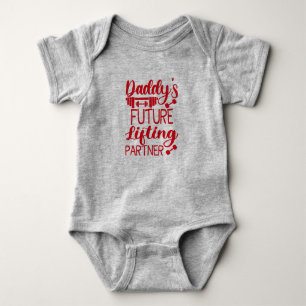 Daddy's Gym Baby Grow Funny Workout Gifts  Bodysuit