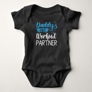 Daddy's Gym Baby Grow Funny Workout Gifts Bodysuit