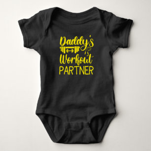 Daddy's Gym Baby Grow Funny Workout Gifts Bodysuit