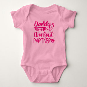 Daddy's Gym Baby Grow Funny Workout Gifts Bodysuit