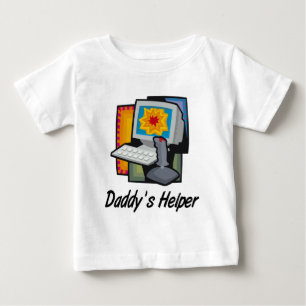 Daddy's Helper Computer Games Baby T-Shirt