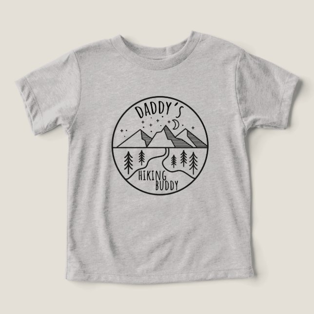 Daddy's hiking buddy kids t-shirt (Design Front)