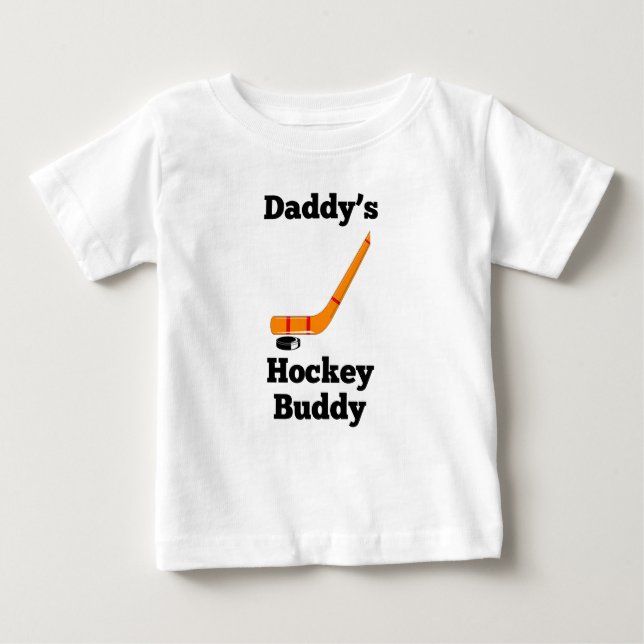 Daddy's Hockey Buddy Baby T-Shirt (Front)