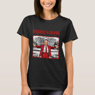Daddy's Home For Christmas Santa Funny Trump Xmas T-Shirt