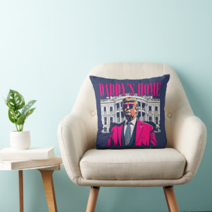 Daddy's Home Pink Trump Cushion