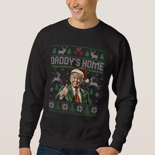 Daddy's Home Trump Ugly Christmas Sweater Xmas  (Front)