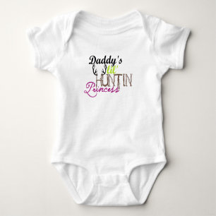 Daddy's huntin princess baby bodysuit