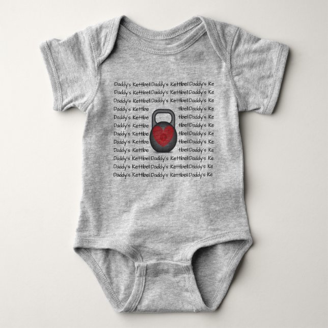 Daddy's Kettlebell Baby Bodysuit (Front)