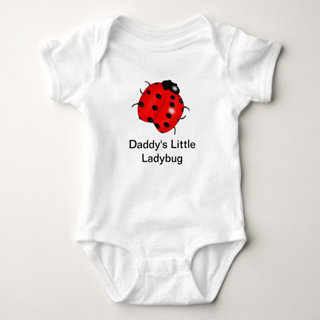 Daddy's Ladybug Baby Bodysuit (Front)