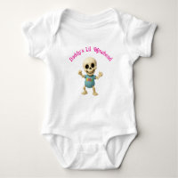 Daddy's Lil Bonehead Girl's Baby Bodysuit