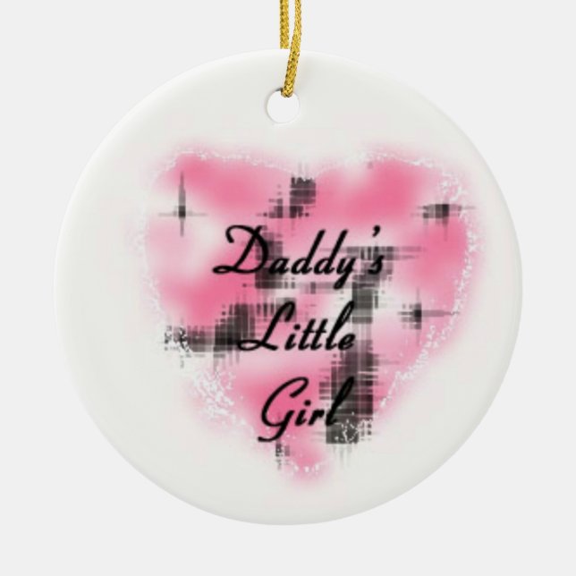 Daddy's Lil Girl Ceramic Tree Decoration (Front)