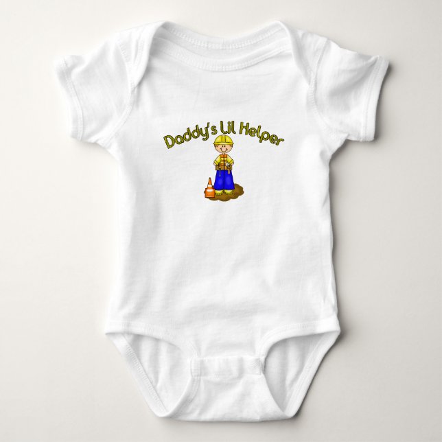 Daddy's Lil Helper - Boy Baby Bodysuit (Front)